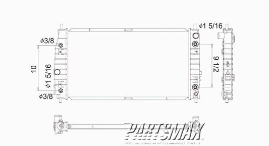 3010 | 2002-2004 CHRYSLER CONCORDE Radiator assembly heavy duty; stamped NMC or NMS | CH3010292|5010359AB