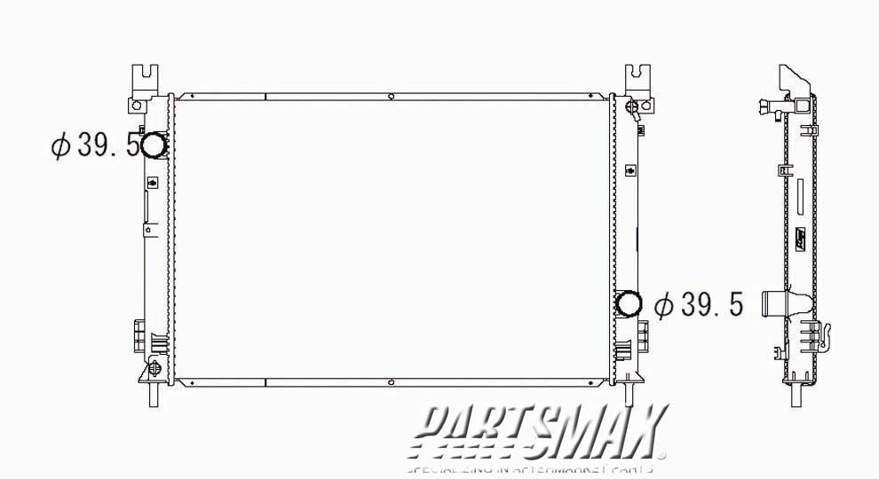 3010 | 2005-2005 CHRYSLER PACIFICA Radiator assembly all | CH3010299|5102435AA