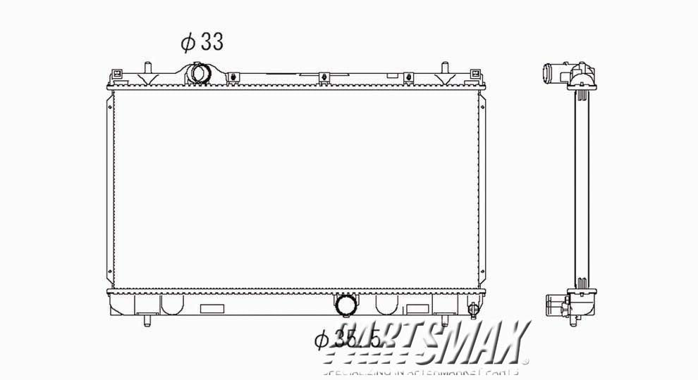 3010 | 2003-2005 DODGE NEON Radiator assembly 2.4L | CH3010311|5103022AB