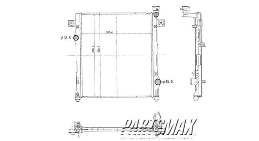 3010 | 2007-2011 DODGE NITRO Radiator assembly 3.7L engine | CH3010342|68003973AB