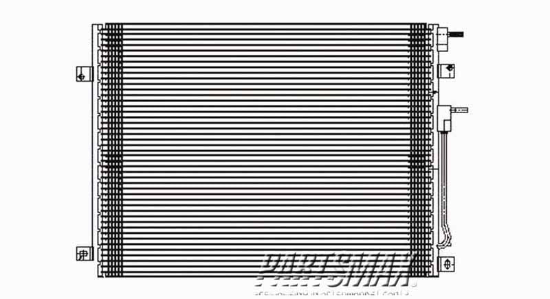 2910 | 2000-2000 DODGE DURANGO Air conditioning condenser all | CH3030121|55055892AA