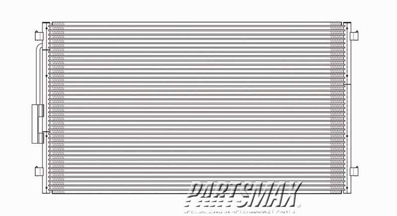 3030 | 2001-2002 DODGE CARAVAN Air conditioning condenser w/V6 engine; w/heavy duty cooling | CH3030136|4809267AC