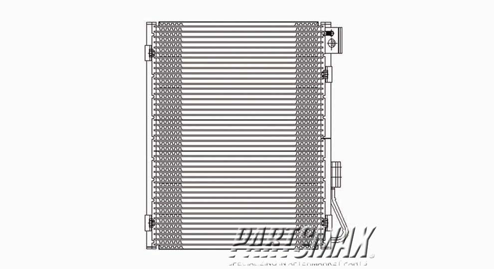 3030 | 2005-2008 DODGE RAM 2500 Air conditioning condenser Gas Eng | CH3030185|5072993AB