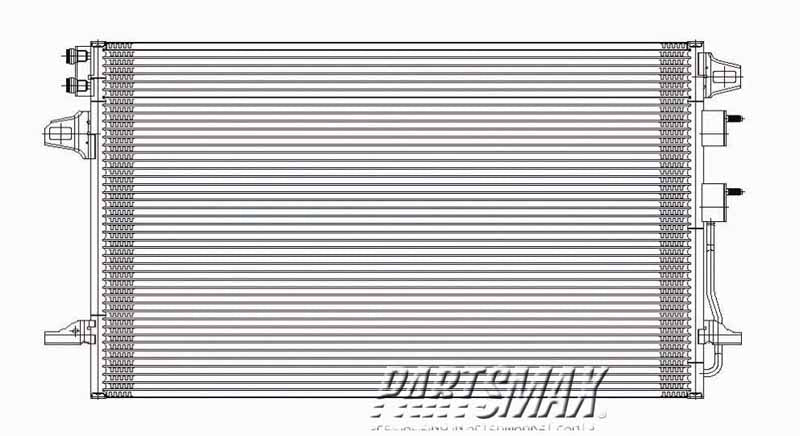 3030 | 2005-2007 CHRYSLER TOWN & COUNTRY Air conditioning condenser includes trans oil cooler | CH3030209|68059739AB