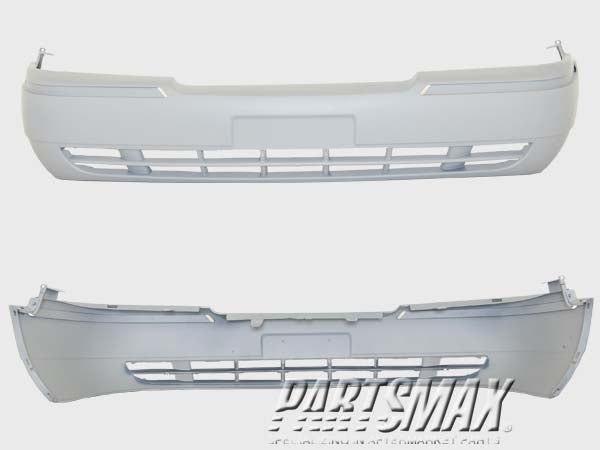 1000 | 2003-2005 MERCURY GRAND MARQUIS Front bumper cover includes brackets; prime | FO1000518|3W3Z17D957BA