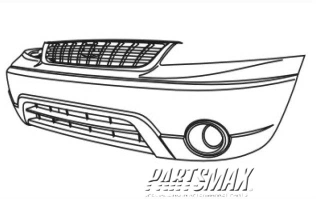 1000 | 2001-2003 FORD WINDSTAR Front bumper cover base/LX; dark gray textured bottom; paint to match upper | FO1000519|FO1000519