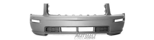 1000 | 2005-2009 FORD MUSTANG Front bumper cover GT; prime | FO1000575|5R3Z17D957BAA