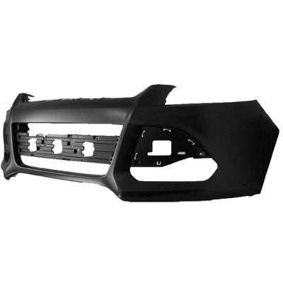 250 | 2013-2016 FORD ESCAPE Front bumper cover S|SE|SEL|TITANIUM; Sedan/H/B; w/o Active Park; w/o Side Camera Holes; prime | FO1000678|CJ5Z17D957BCPTM