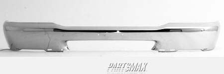 260 | 1998-2000 FORD RANGER Front bumper face bar Styleside; w/o Impact Strips; Chrome | FO1002361|XL5Z17757BA