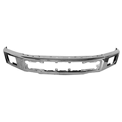 1002 | 2015-2015 FORD F-150 Front bumper face bar w/o End Caps; w/Fog Lamps; Chrome | FO1002422|FL3Z17757A
