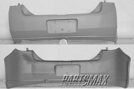 2430 | 2008-2011 FORD FOCUS Rear bumper cover S|SE|SEL; Sedan; Coupe (To 9-2-08); prime | FO1100636|8S4Z17K835ABPTM