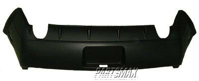 1100 | 2007-2009 FORD MUSTANG Rear bumper cover GT DELUXE|GT PREMIUM; w/Calif Pkg; prime | FO1100660|7R3Z17K835AAPTM
