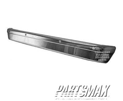 1102 | 2007-2014 FORD E-350 SUPER DUTY Rear bumper face bar bright; w/rear object sensors; w/o step bumper | FO1102363|7C2Z17906B