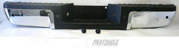 1103 | 2008-2012 FORD F-250 SUPER DUTY Rear bumper assembly w/Black Rear Pad; w/Rear Object Sensors; w/L/Lamps; Chrome; see notes | FO1103150|9C3Z17906D-PFM