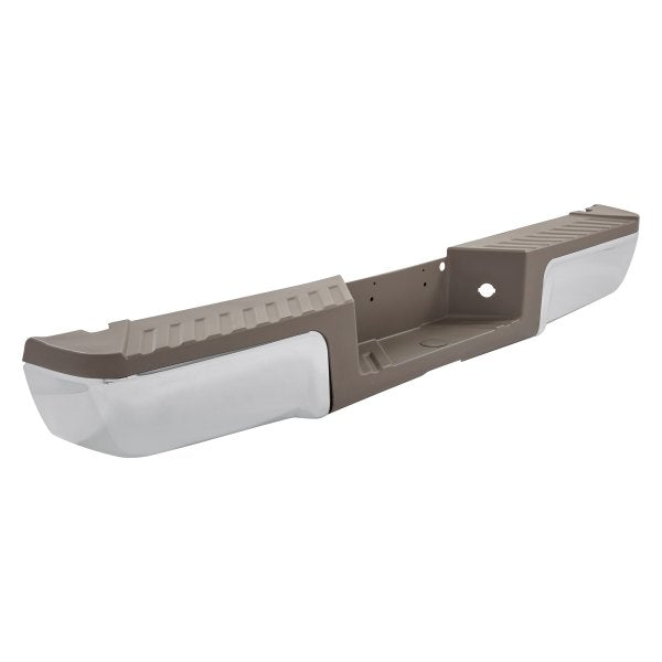 1103 | 2013-2015 FORD F-250 SUPER DUTY Rear bumper assembly w/o Rear Object Sensors; Bumper/Pad/L/Lamps Assy; Chrome/Tan; see notes | FO1103181|9C3Z17906B-PFM