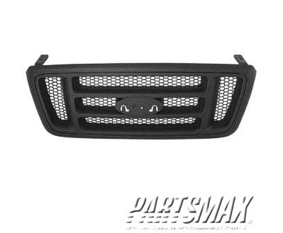 1200 | 2005-2008 FORD F-150 Grille assy except Heritage; XLT; textured; painted silver | FO1200431|4L3Z8200CAT