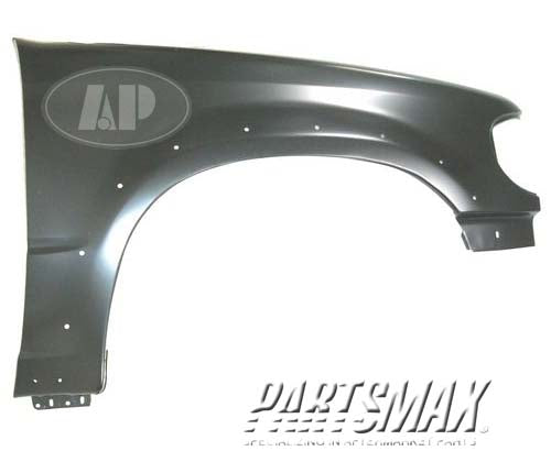 60 | 1999-2001 FORD EXPLORER RT Front fender assy XLS/Eddie Bauer/limited model 99-01; w/wheel opening molding | FO1241250|XL2Z16005AA