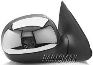 1710 | 1997-2002 FORD F-150 RT Mirror outside rear view Manual; Contour Type; To 2-11-02; w/Chrome Cover; see notes | FO1321188|F85Z17682BAA-PFM