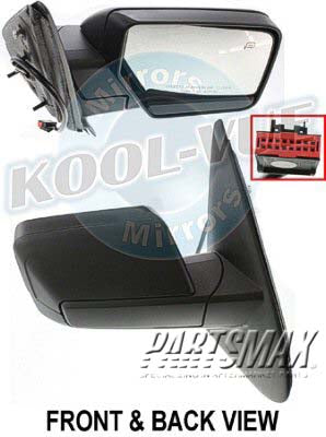 1321 | 2007-2010 FORD EXPEDITION RT Mirror outside rear view Power; Heated; Man Folding; w/o Memory; w/Puddle Lamp; PTM | FO1321364|8L1Z17682DA