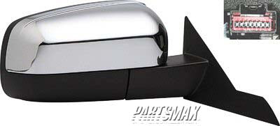 1321 | 2005-2007 MERCURY MONTEGO RT Mirror outside rear view Power; Heated; w/Memory; w/Puddle Lamp; w/Chrome Cover; see notes | FO1321376|6G1Z17682C-PFM