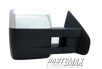 1321 | 2008-2014 FORD F-150 RT Mirror outside rear view Trailer Tow Type; Power; Heated; w/Memory; w/Signal; w/Puddle Lamp; Chrome | FO1321388|9L3Z17682EC