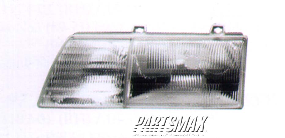 2502 | 1989-1991 FORD TAURUS LT Headlamp assy composite all | FO2500115|E9DZ13008B