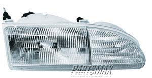 2502 | 1996-1997 MERCURY COUGAR LT Headlamp assy composite all | FO2502136|F6SZ13008BJ