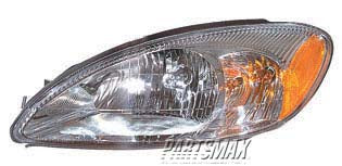 2502 | 2003-2003 FORD TAURUS LT Headlamp assy composite except Centennial Edition; w/o bulbs or harness | FO2502169|1F1Z13008AB