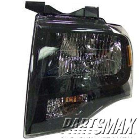 1150 | 2007-2013 FORD EXPEDITION LT Headlamp assy composite w/Black-Out; Black housing; see notes | FO2502227|7L1Z13008DB
