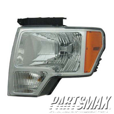 2502 | 2009-2014 FORD F-150 LT Headlamp assy composite XLT|XTR|STX|XL|FX4|KING RANCH|LARIAT|PLATINUM|HARLEY-DAVIDSON; From 3-2-09 | FO2502287|DL3Z13008B