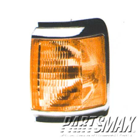 2520 | 1987-1991 FORD F-150 LT Parklamp assy w/Black & Chrome Trim | FO2520108|E9TZ13201E