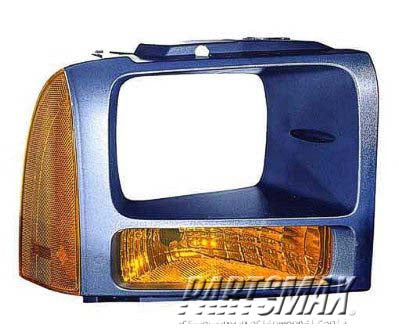 2527 | 2006-2007 FORD F-250 SUPER DUTY RT Parklamp lens/housing all; w/o Bulbs & Sockets; Black Bezel | FO2527104|6C3Z13200AAA