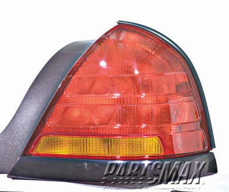 2801 | 2001-2005 FORD CROWN VICTORIA RT Taillamp assy w/Sport package; black - paint to match | FO2801175|3W7Z13404AAE