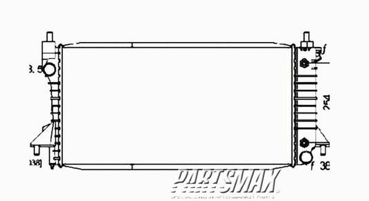 3010 | 2001-2007 FORD TAURUS Radiator assembly w/DOHC engine; w/o auto temp control | FO3010119|H2MZ8005D
