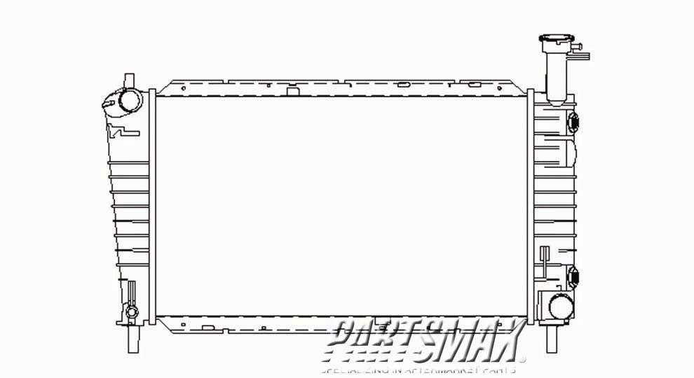 3010 | 1992-1995 FORD TAURUS Radiator assembly 3.8L | FO3010120|E7DZ8005C