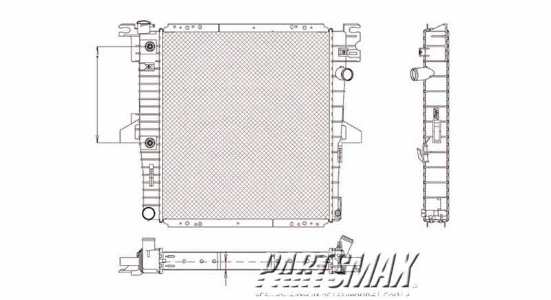 3010 | 1997-2001 MERCURY MOUNTAINEER Radiator assembly w/V8 engine | FO3010152|H2MZ8005J