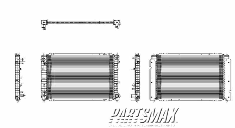 3010 | 2005-2007 FORD ESCAPE Radiator assembly Exc HEV; w/2.3L 4 cyl engine; w/auto trans | FO3010257|H2MZ8005M