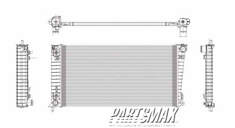 3010 | 2005-2006 FORD F-150 Radiator assembly w/V8 engine; w/heavy duty cooling; from 11/30/04 | FO3010265|5L3Z8005EB