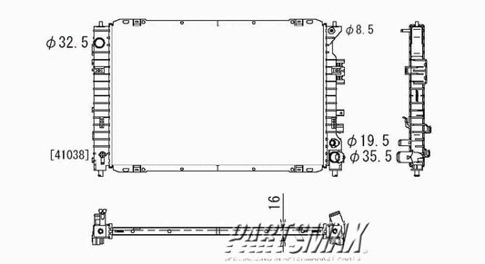 3010 | 2005-2007 FORD ESCAPE Radiator assembly HEV; main radiator | FO3010266|H2MZ8005F
