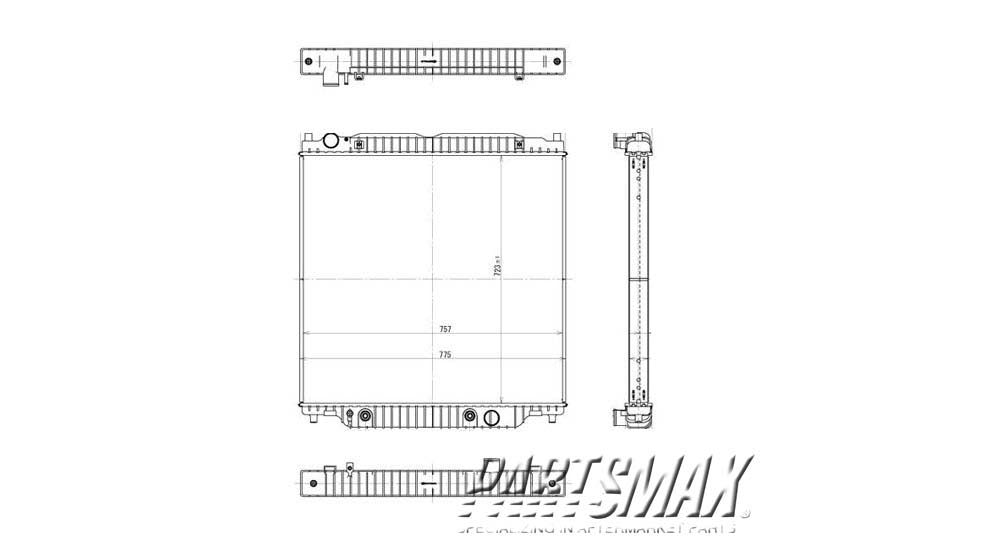 3010 | 2006-2007 FORD F-350 SUPER DUTY Radiator assembly 5.4L V8 A/T | FO3010279|6C3Z8005BA