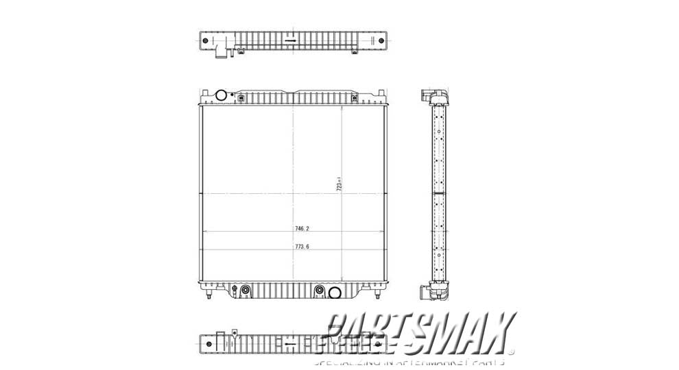 3010 | 2005-2007 FORD F-250 SUPER DUTY Radiator assembly 5.4/6.0/6.8L V8/V10 A/MT | FO3010282|6C3Z8005DA