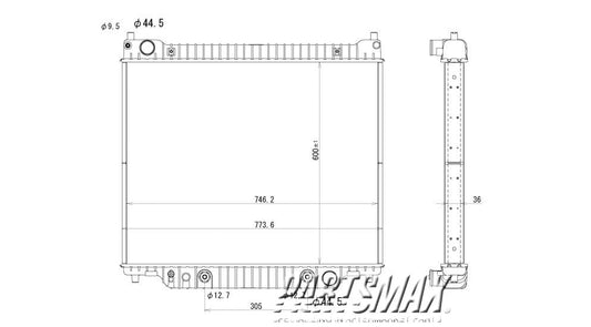 3010 | 2008-2008 FORD E-250 Radiator assembly 5.4L; To 12-3-07 | FO3010285|9C2Z8005F