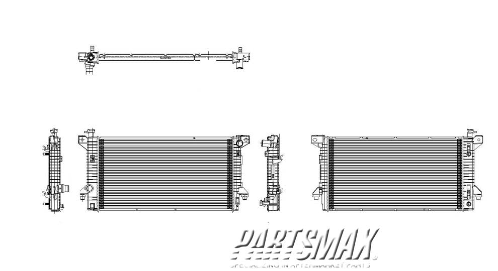 3010 | 2009-2010 FORD F-150 Radiator assembly 4.6L/5.4L; Standard Duty Cooling | FO3010287|9L3Z8005A