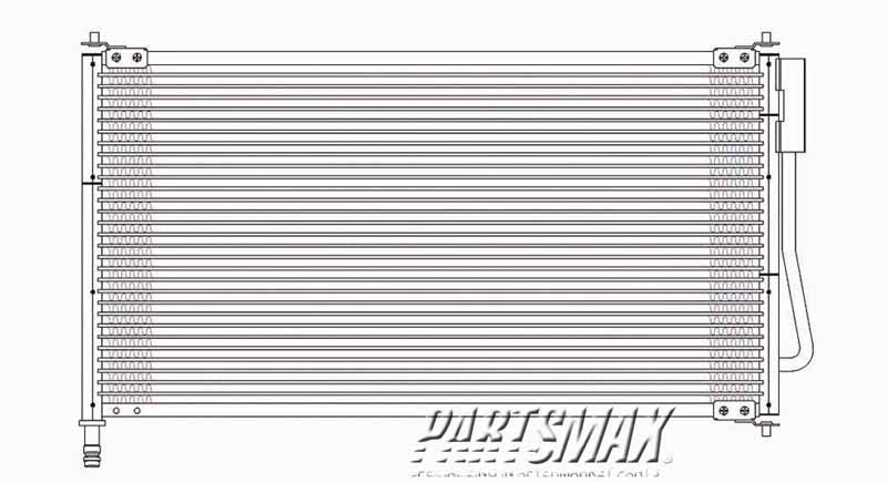 2910 | 2000-2005 FORD FOCUS Air conditioning condenser to 5/18/04 | FO3030111|YS4Z19712AB