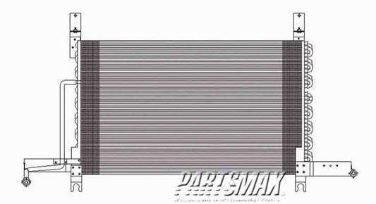 3030 | 1980-1986 FORD F-150 Air conditioning condenser w/factory installed air cond; w/gas engine | FO3030133|E7TZ19712A