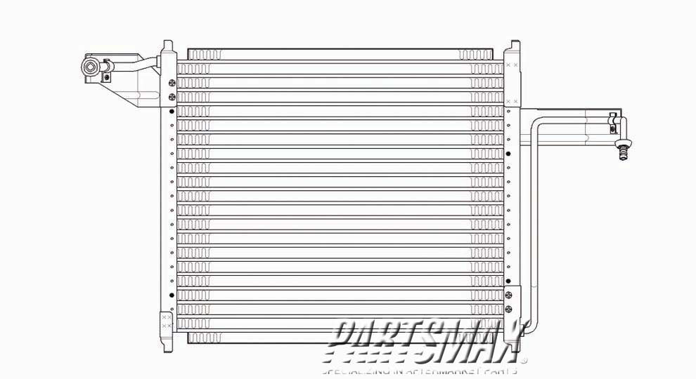 3030 | 1995-1997 FORD RANGER Air conditioning condenser all | FO3030147|F57Z19712A