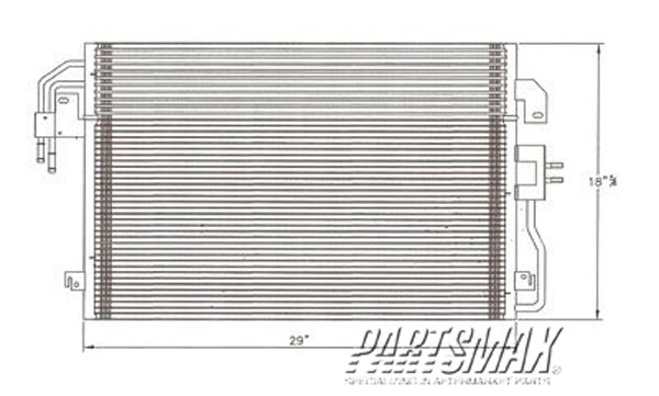 3030 | 2008-2008 FORD ESCAPE Air conditioning condenser w/auto trans | FO3030213|8L8Z19712J