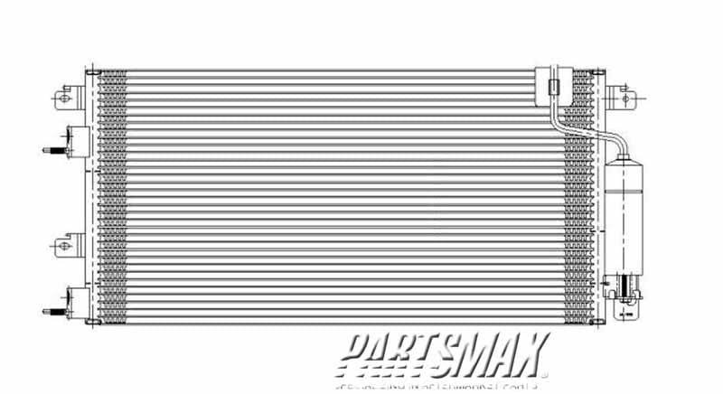 2910 | 2008-2011 FORD FOCUS Air conditioning condenser w/manual trans | FO3030219|AS4Z19712B