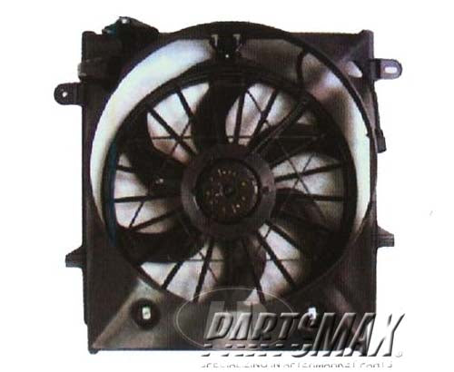 2880 | 2001-2011 FORD RANGER Radiator cooling fan assy 2.3L; w/ A/C | FO3115162|5L5Z8C607A