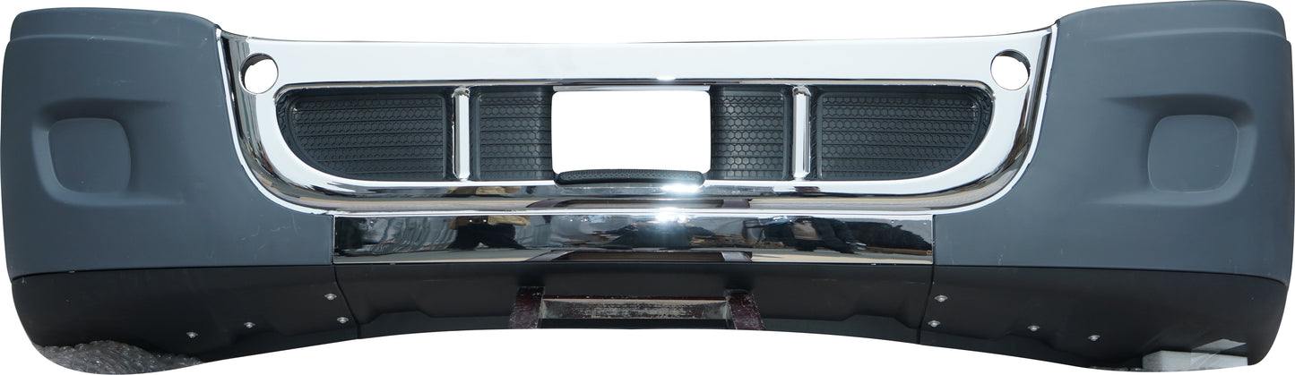 | 2008-2017 FREIGHTLINER CASCADIA BUMPER ASSY W/O FOG HOLE CHROME | FTL1000104|